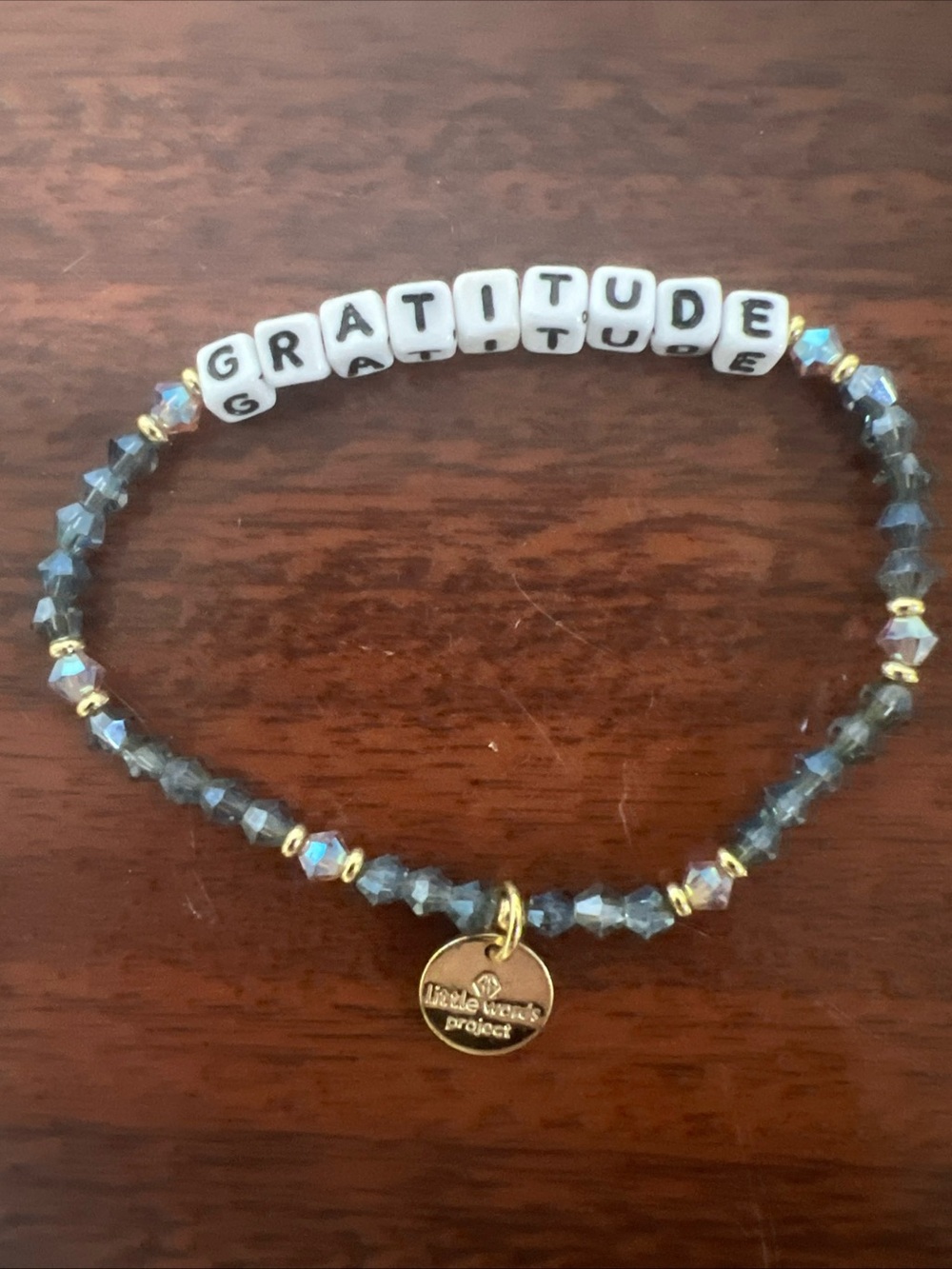 Little Words Project Bracelet Gratitude Thanksgiving Beaded Stretch 7”